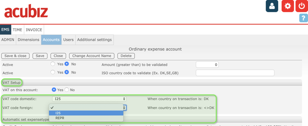 Define Vat Codes – Acubiz Help Center